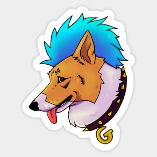 Punk Corgi Sticker